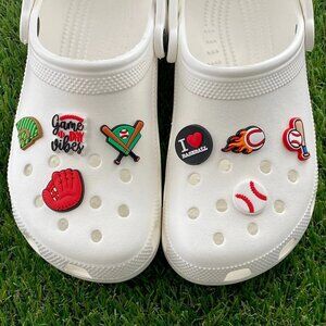 8 Baseball Shoe Charms Bundle